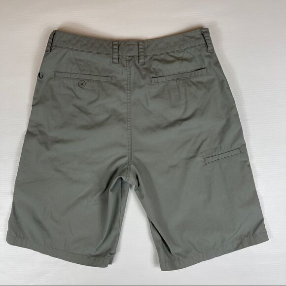 Quiksilver Walking Shorts Chino Flat Front Casual Sage Green Men's Size 32 - Picture 2 of 10